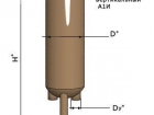 Воздухосборник вертикальный А1И с эллиптическими днищами Ру 1,2 МПа  